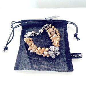 Dyrberg Kern Danish NEW gorgeous silver bracelet with Swarovski crystals.